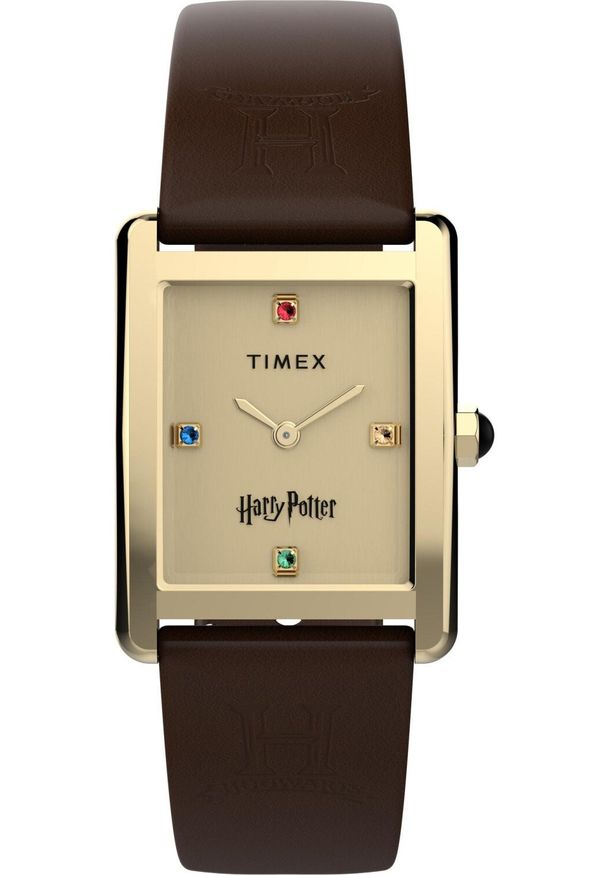 Zegarek Timex Zegarek damski Timex TW2Y75700 CYRKONIE brązowy. Kolor: brązowy