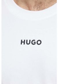 Hugo - HUGO t-shirt piżamowy kolor biały z nadrukiem. Kolor: biały. Wzór: nadruk #5
