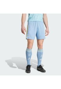 Adidas - Wyjazdowe szorty Juventusu 25/26. Kolor: niebieski. Sezon: lato. Sport: piłka nożna