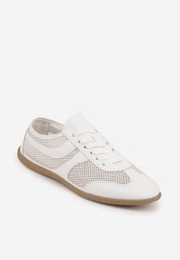 Renee - Białe Siateczkowe Sneakersy w Stylu Tenisówek Adranella. Okazja: na co dzień. Kolor: biały. Sezon: lato #5