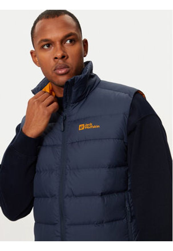 Jack Wolfskin Kamizelka Ather 1207691 Granatowy Regular Fit. Kolor: niebieski. Materiał: syntetyk