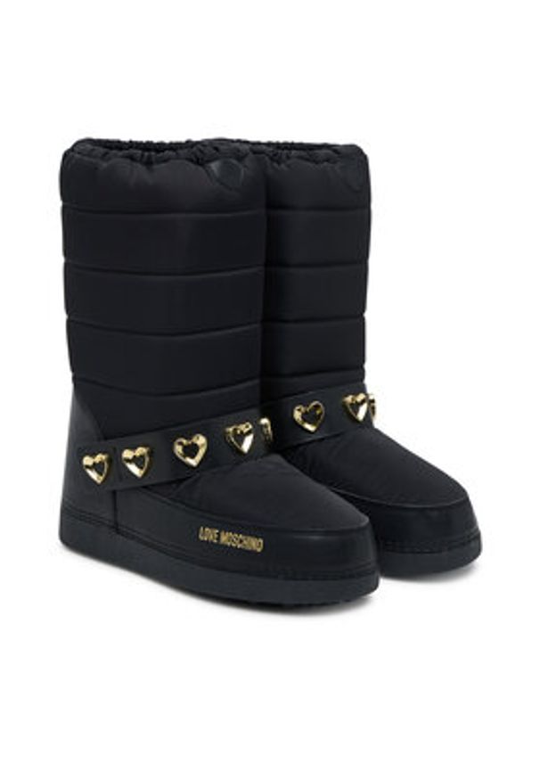 Love Moschino - LOVE MOSCHINO Śniegowce JA24192G1NISD00B Czarny. Kolor: czarny. Materiał: materiał