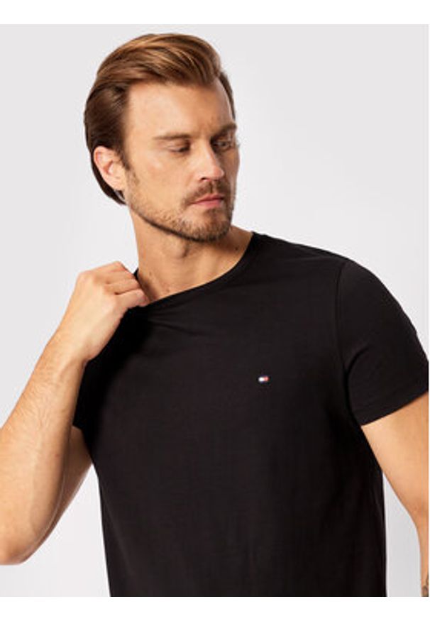 TOMMY HILFIGER - Tommy Hilfiger T-Shirt Core Stretch MW0MW27539 Czarny Slim Fit. Kolor: czarny. Materiał: bawełna