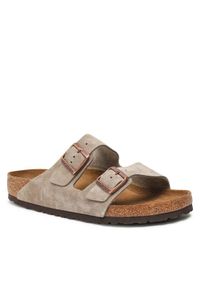 Birkenstock Klapki Arizona Bs 0051461 Szary. Kolor: szary. Materiał: zamsz, skóra