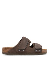 Birkenstock Klapki Uji 1029259 Brązowy. Kolor: brązowy. Materiał: zamsz, skóra