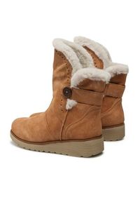 skechers - Skechers Botki Cozy Peak 49811/TAN Brązowy. Kolor: brązowy. Materiał: skóra, zamsz