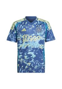 Adidas - Koszulka Ajax Amsterdam 24/25 Away Kids. Kolor: niebieski. Materiał: materiał