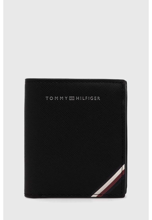 TOMMY HILFIGER - Tommy Hilfiger portfel skórzany męski kolor czarny. Kolor: czarny. Materiał: skóra