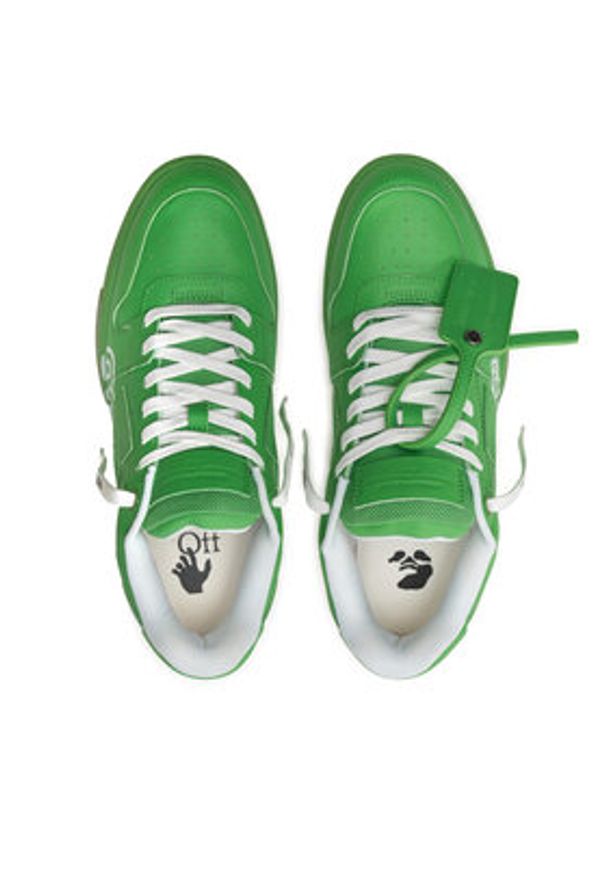 OFF-WHITE - Off-White Sneakersy OMIA189S22LEA0045501 Zielony. Kolor: zielony. Materiał: skóra