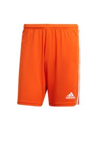 Adidas - Spodenki piłkarskie męskie adidas Squadra 21 Short. Kolor: pomarańczowy, biały, żółty, wielokolorowy. Materiał: tkanina, poliester. Długość: krótkie. Sport: piłka nożna