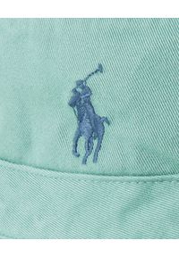 Ralph Lauren - RALPH LAUREN - Zielony kapelusz Bucket. Kolor: zielony. Materiał: bawełna. Wzór: haft #2