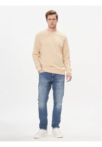 Calvin Klein Jeans Bluza Embro Badge J30J325270 Beżowy Regular Fit. Kolor: beżowy. Materiał: bawełna #3