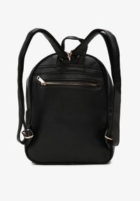 Renee - Czarny Plecak z Ekoskóry z Suwakiem i Frędzlami na Regulowanych Szelkach Umbriel. Kolor: czarny. Styl: casual, elegancki #3