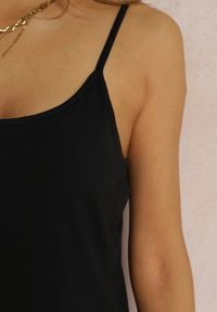 Renee - Czarny Top Bawełniany Prisiche. Kolor: czarny. Materiał: bawełna. Długość rękawa: na ramiączkach #5