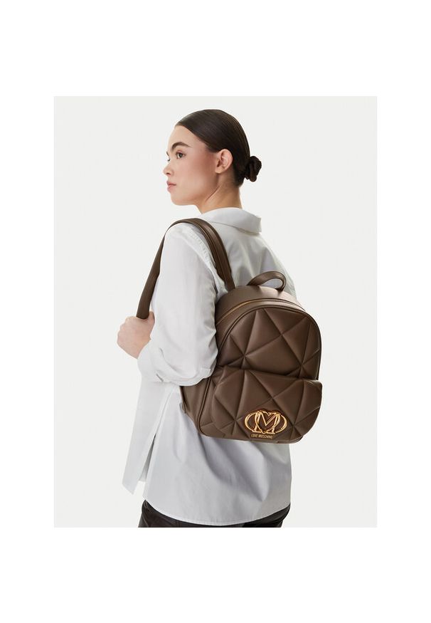 Love Moschino - Plecak LOVE MOSCHINO. Kolor: brązowy
