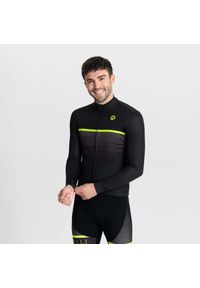 ROGELLI - Koszulka rowerowa męska Rogelli HERO II z długim rękawem. Kolor: czarny, wielokolorowy, żółty. Długość rękawa: długi rękaw. Długość: długie. Sezon: lato. Sport: kolarstwo