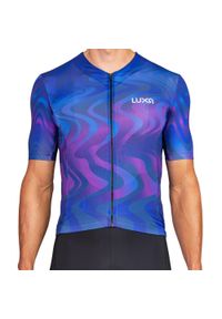 LUXA - Koszulka Kolarska Pulse. Kolor: wielokolorowy, niebieski, fioletowy. Sport: kolarstwo