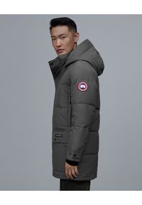 CANADA GOOSE - Grafitowa parka Emory. Kolor: szary. Materiał: bawełna, materiał, poliester, futro, puch. Wzór: aplikacja. Sezon: zima, jesień. Styl: klasyczny #3