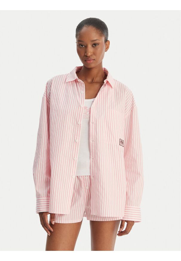 Juicy Couture Koszula Dog Crest JCYPT126861 Różowy Relaxed Fit. Kolor: różowy. Materiał: bawełna