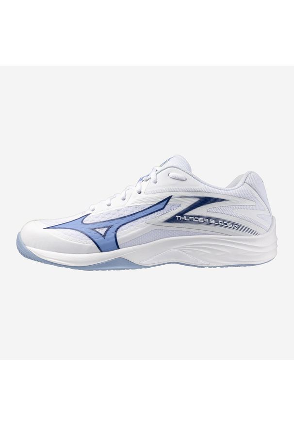 Buty do piłki ręcznej Mizuno Thunderblade Z. Kolor: biały, niebieski, wielokolorowy. Materiał: mesh. Szerokość cholewki: normalna. Sport: piłka ręczna