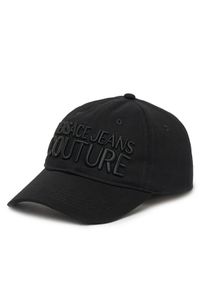 Versace Jeans Couture Czapka z daszkiem 78VAZK32 Czarny. Kolor: czarny. Materiał: bawełna, materiał