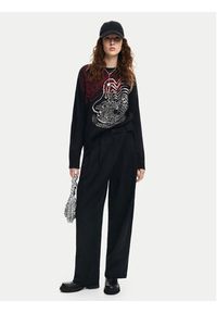 Desigual Sweter Toulouse Lacroix 24WWJF54 Czarny Loose Fit. Kolor: czarny. Materiał: syntetyk #5