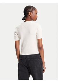 Tommy Jeans Sweter Essential DW0DW19336 Beżowy Regular Fit. Kolor: beżowy. Materiał: bawełna #3