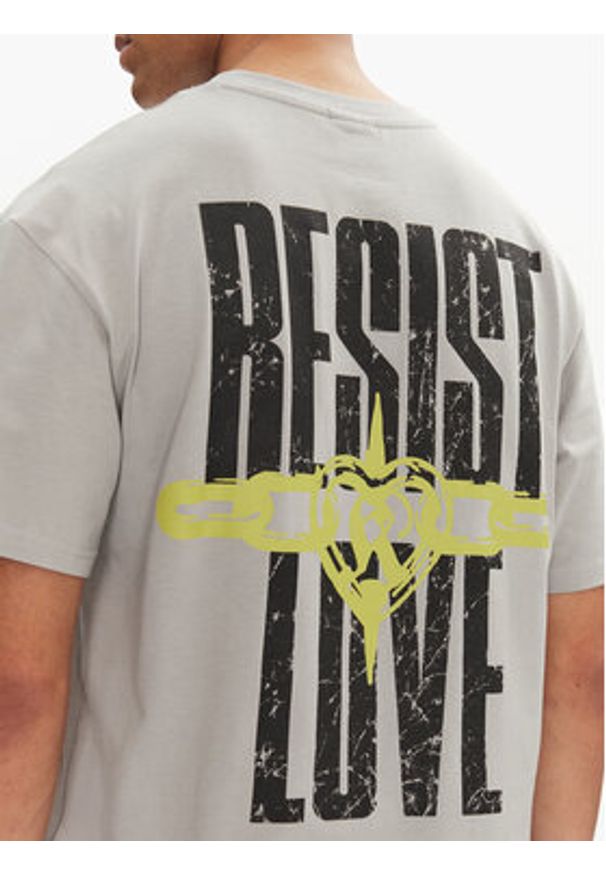 Karl Kani T-Shirt Resist Love 60300348 Szary Relaxed Fit. Kolor: szary. Materiał: bawełna