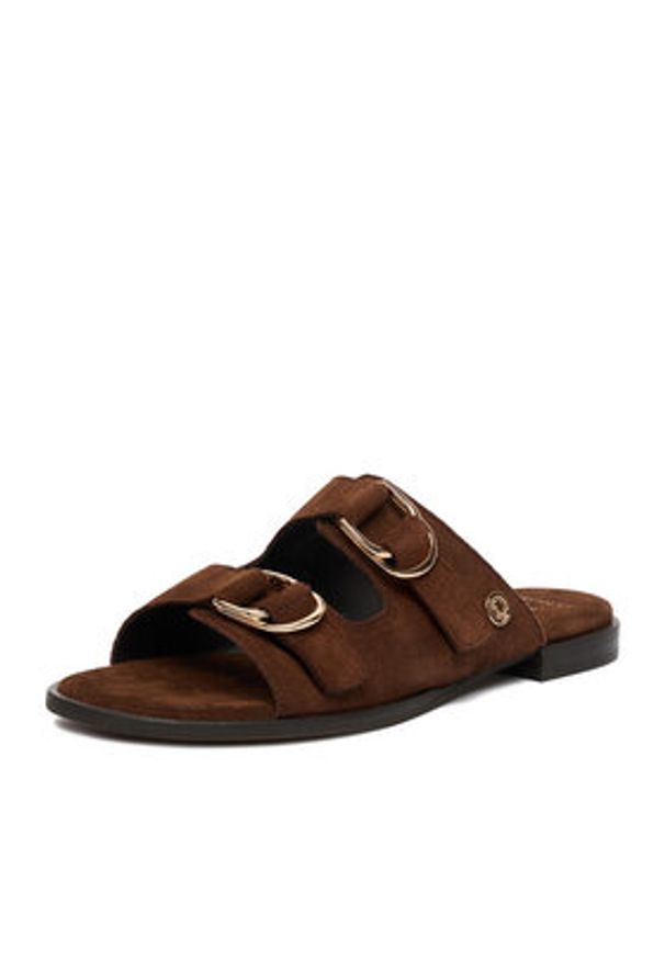 U.S. Polo Assn. Klapki EO-KATYA001W/6S1 Brązowy. Kolor: brązowy. Materiał: skóra, zamsz
