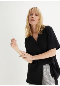 bonprix - Koszula muślinowa. Kolor: czarny. Materiał: bawełna. Długość rękawa: krótki rękaw. Długość: krótkie #1