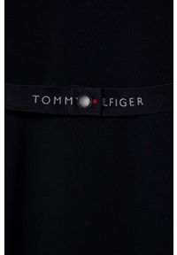TOMMY HILFIGER - Tommy Hilfiger sukienka dziecięca kolor granatowy mini rozkloszowana. Kolor: niebieski. Długość rękawa: krótki rękaw. Typ sukienki: rozkloszowane. Styl: klasyczny. Długość: mini #2