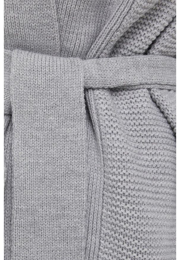 Vero Moda - Kardigan. Okazja: na co dzień. Kolor: szary. Materiał: dzianina. Długość rękawa: długi rękaw. Długość: długie. Styl: casual
