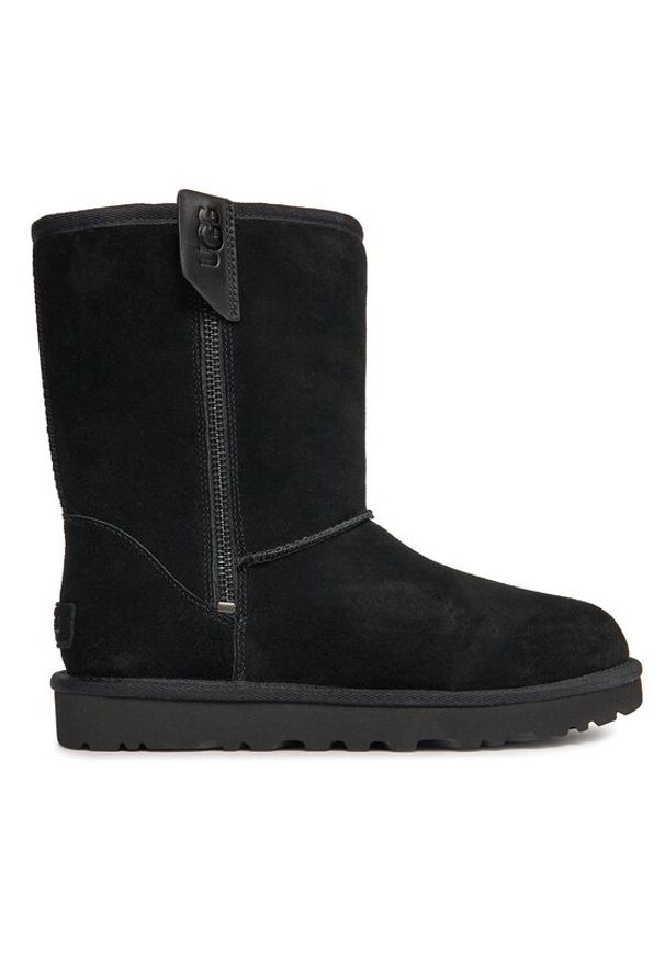 Ugg Śniegowce W Classic Short Bailey Zip 1144043 Czarny. Kolor: czarny. Materiał: skóra