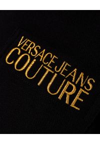 Versace Jeans Couture - VERSACE JEANS COUTURE - Czarna koszulka polo z logo. Okazja: na co dzień. Typ kołnierza: polo. Kolor: czarny. Materiał: bawełna. Styl: casual #3