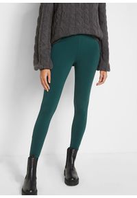 bonprix - Legginsy (2 pary). Kolor: czerwony. Materiał: bawełna. Długość: długie #1