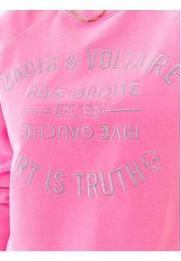 Zadig&Voltaire Bluza Upper Blason Brode JWSS00481 Różowy Regular Fit. Kolor: różowy. Materiał: bawełna #3