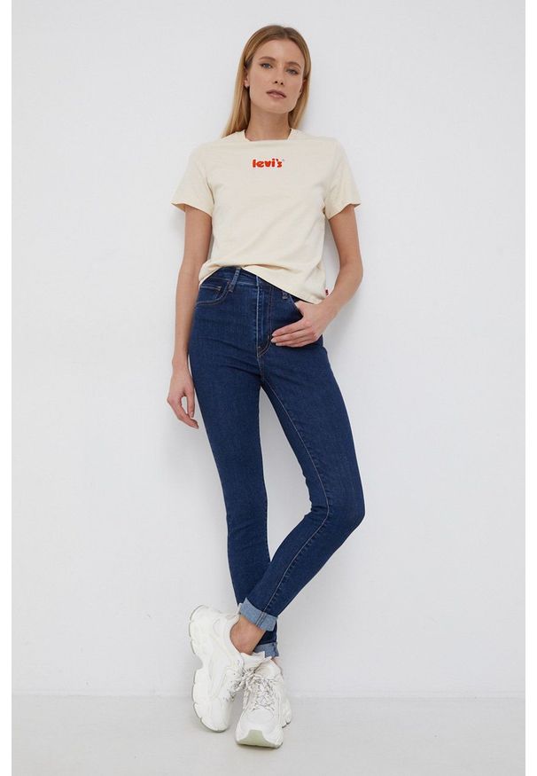 Levi's® - Levi's - Jeansy Mile High Super Skinny. Okazja: na spotkanie biznesowe. Kolor: niebieski. Styl: biznesowy