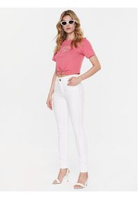 Guess T-Shirt Piercing W3GI23 JA914 Różowy Boxy Fit. Kolor: różowy. Materiał: bawełna