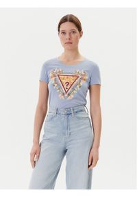 Guess T-Shirt W5YI08 J1314 Niebieski Regular Fit. Kolor: niebieski. Materiał: bawełna