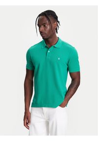 United Colors of Benetton - United Colors Of Benetton Polo 3089J3179 Zielony Regular Fit. Typ kołnierza: polo. Kolor: zielony. Materiał: bawełna