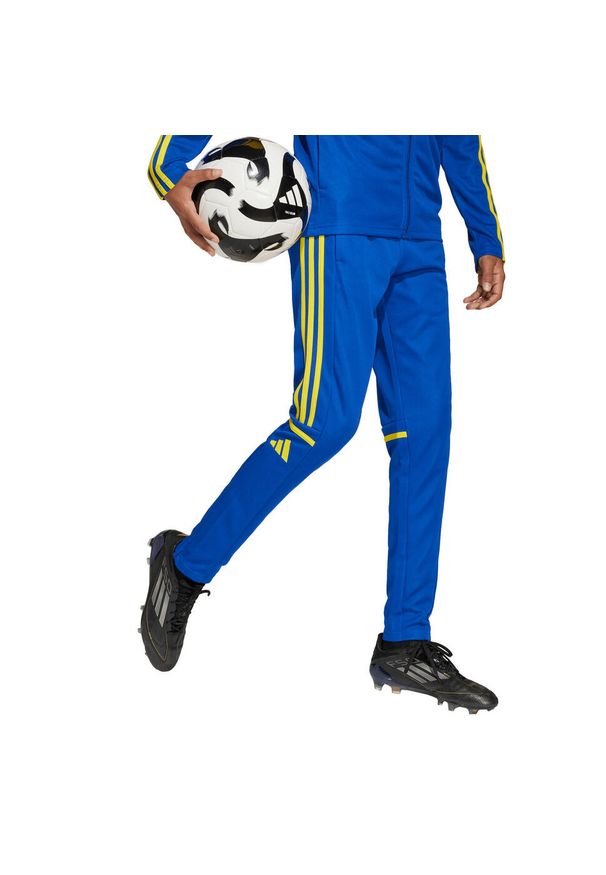 Spodnie Adidas Sport Sq25 Tr Pnt Y Dzieci. Kolor: niebieski. Sport: piłka nożna