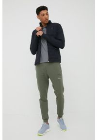 Peak Performance spodnie dresowe męskie kolor zielony z nadrukiem. Kolor: zielony. Materiał: dresówka. Wzór: nadruk
