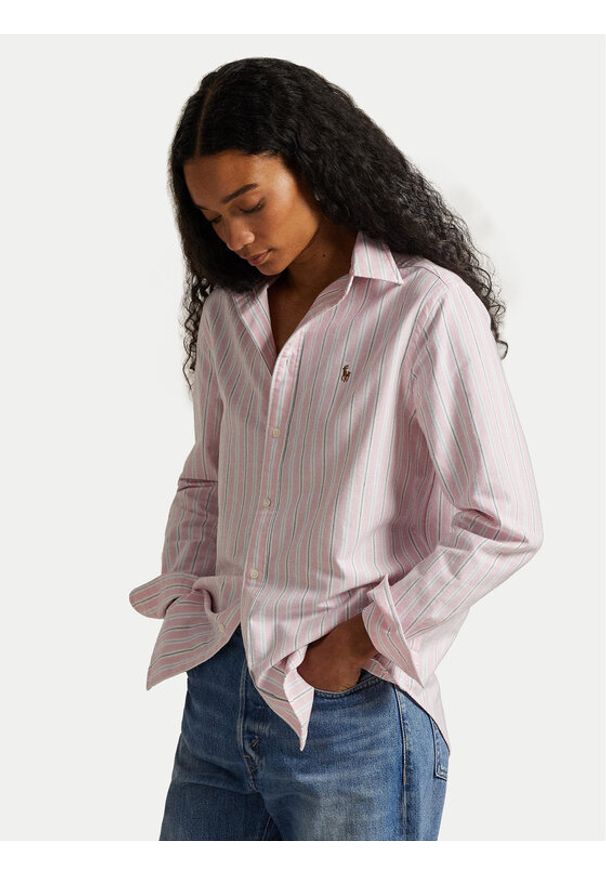 Polo Ralph Lauren Koszula 211970739502 Różowy Relaxed Fit. Typ kołnierza: polo. Kolor: różowy. Materiał: bawełna