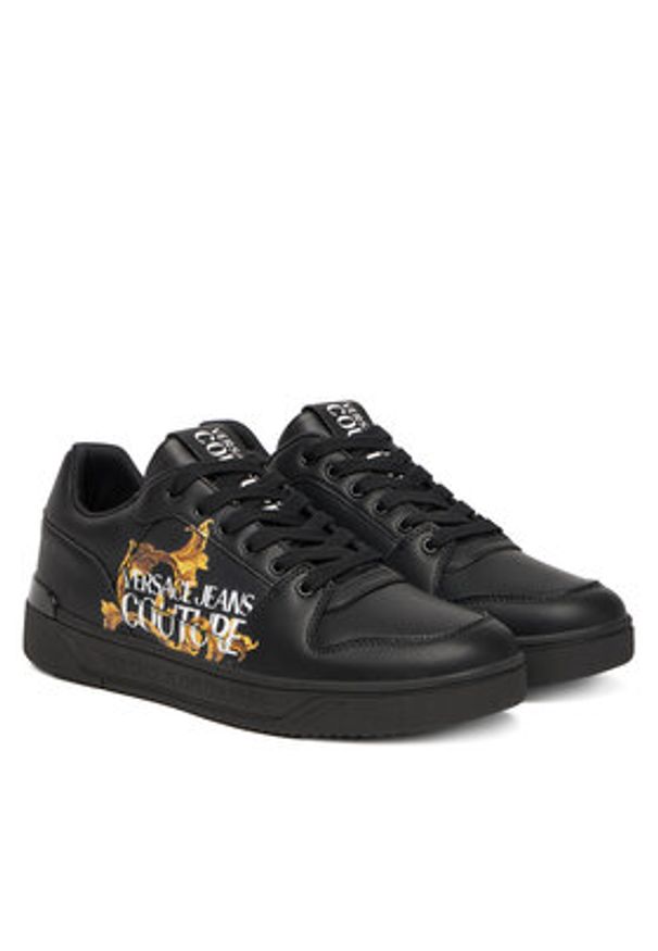 Versace Jeans Couture Sneakersy 79YA3SJ5 Czarny. Kolor: czarny. Materiał: skóra