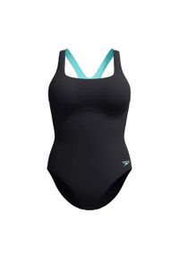 Speedo - Damski Jednoczęściowy Kostium Kąpielowy Z Elastyczną Talią. Kolor: czarny