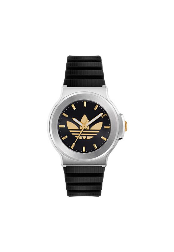 Adidas - adidas Zegarek AO Fashion Expression Three AOFH25503 Czarny. Kolor: czarny. Materiał: syntetyk