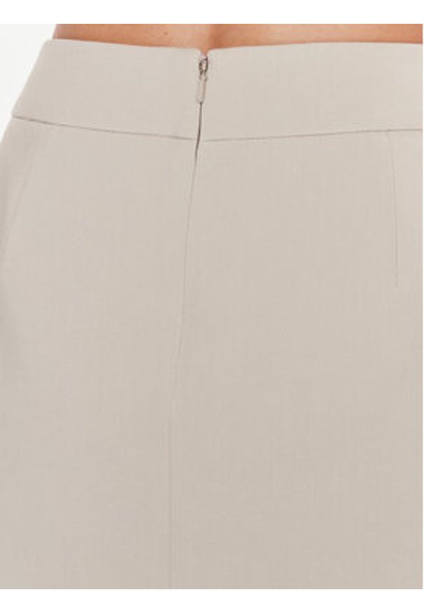 DKNY Spódnica trapezowa UK3SX131 Beżowy Regular Fit. Kolor: beżowy. Materiał: syntetyk