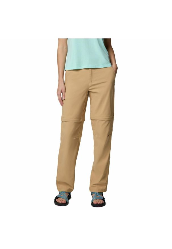 columbia - Spodnie z odpinanymi nogawkami damskie Columbia Leslie Falls Convertible Pant. Kolor: beżowy