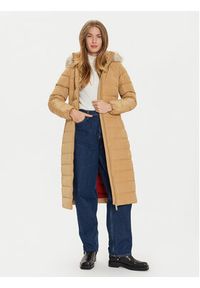 TOMMY HILFIGER - Tommy Hilfiger Kurtka puchowa Heritage WW0WW43601 Beżowy Regular Fit. Kolor: beżowy. Materiał: syntetyk #4