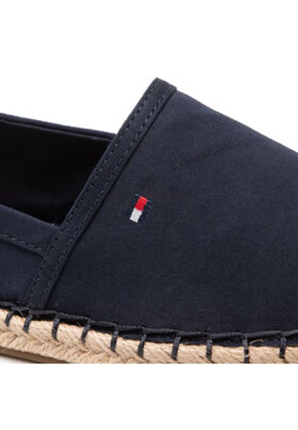 TOMMY HILFIGER - Tommy Hilfiger Espadryle Basic Tommy Flat Espadrille FW0FW06497 Granatowy. Kolor: niebieski. Materiał: materiał